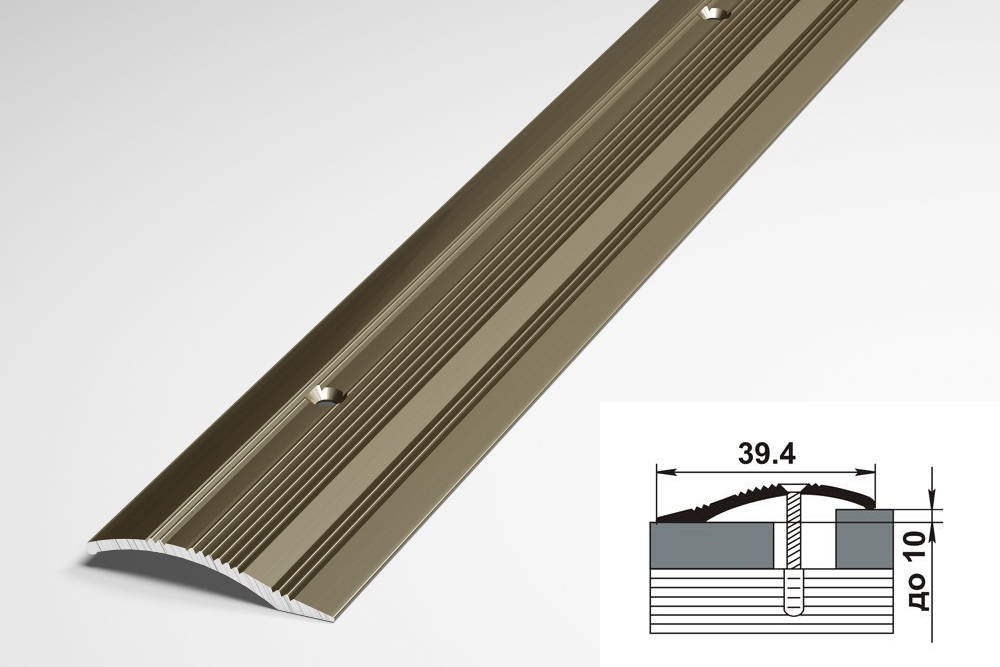 Порог разноуровневый ПР 02.2700.204л Бронза