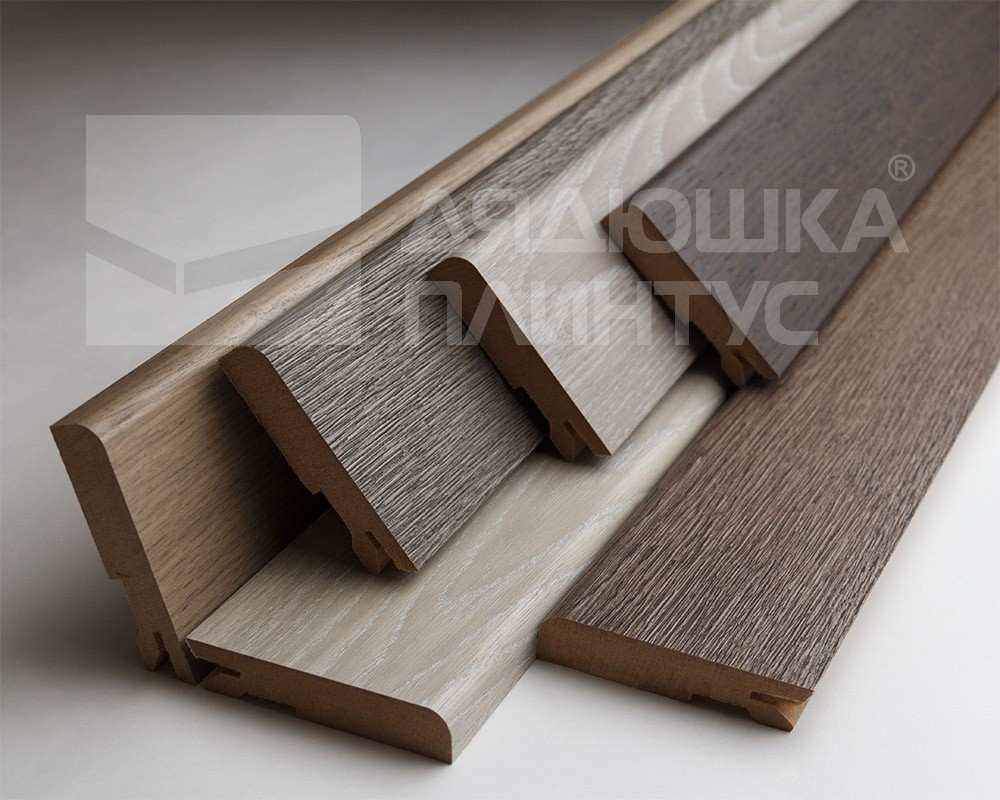 Плинтус МДФ Лука Пл 100-1МДФ.2700.Point line 24012 Дуб светло-серый