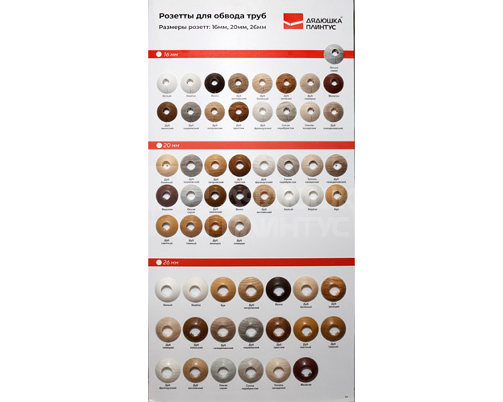 Розетта для труб ПВХ Cezar D22 M095 Кемпас