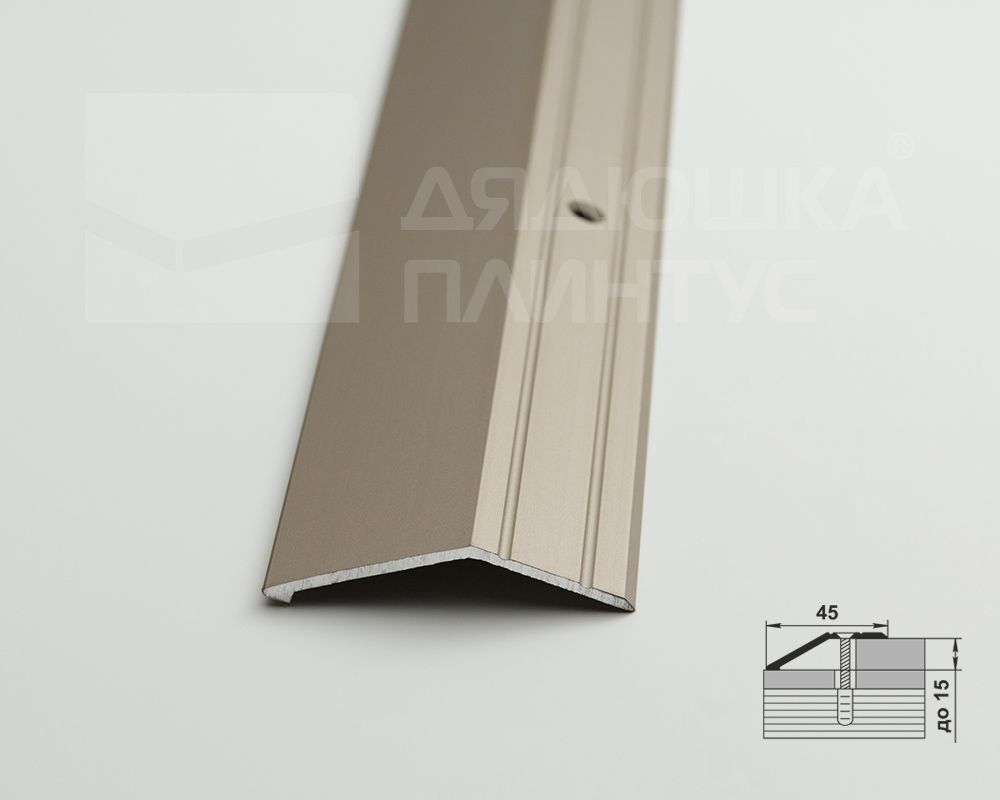 Порог разноуровневый ПР 04.2700.242л Анод шампань