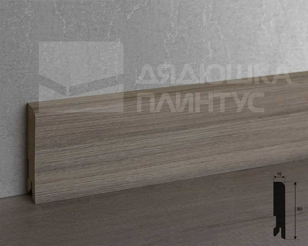 Плинтус МДФ Лука Пл 80МДФ.2700.Point line 24087 Дуб беленый