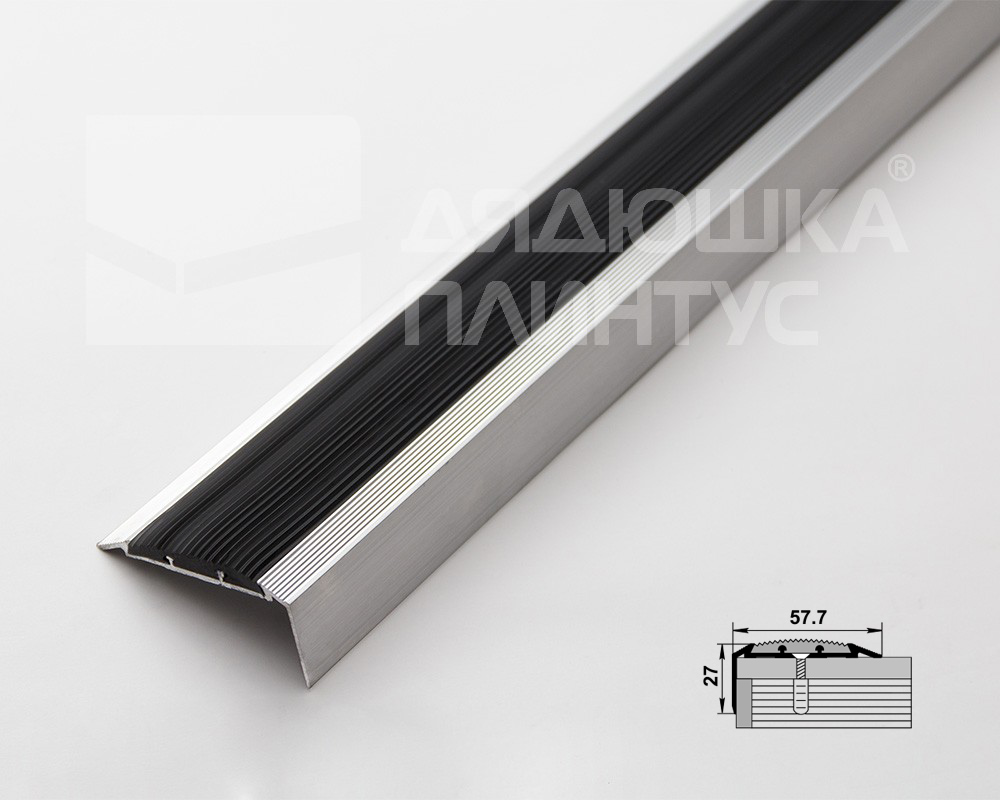 Порог угловой ПУ 70.900.01лч Анод серебро