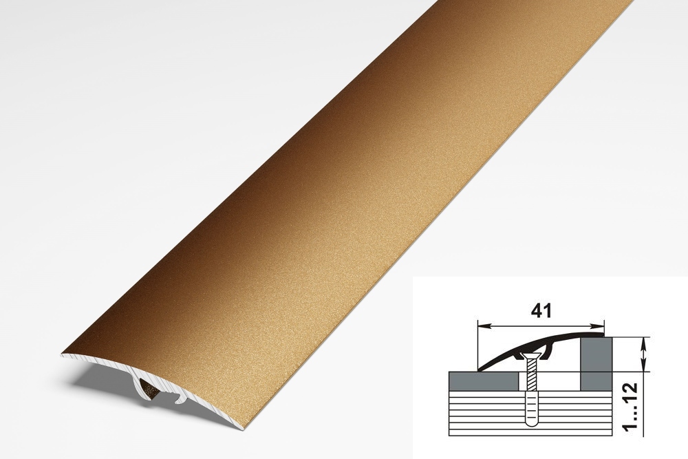 Порог разноуровневый ПР 06.2700.04 Бронза